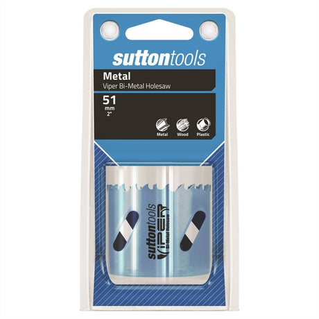 suttontools Metal Viper Bi-Metal Holesaw For Metal, Wood, Plastic 51mm - Double Bay Hardware