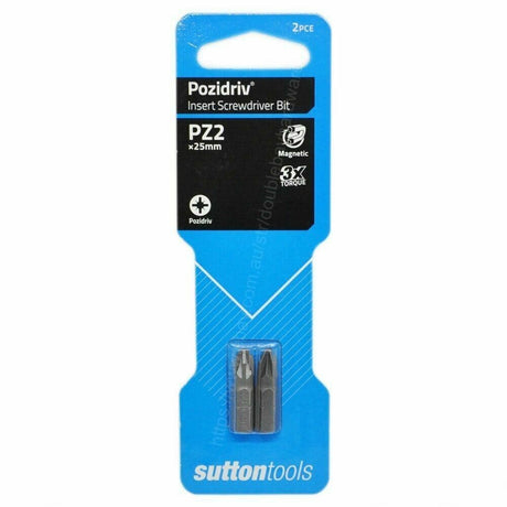 suttontools Screwdriver Insert Bit Pozidriv #2x25mm - Double Bay Hardware