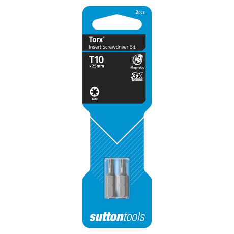 suttontools Screwdriver Power Bit Torx T10x25mm S1101025 - Double Bay Hardware