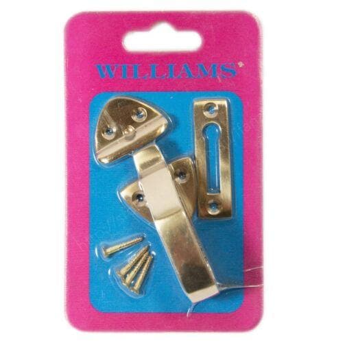 WILLIAMS Hopper Window Catch Polished Brass 34773 - Double Bay Hardware