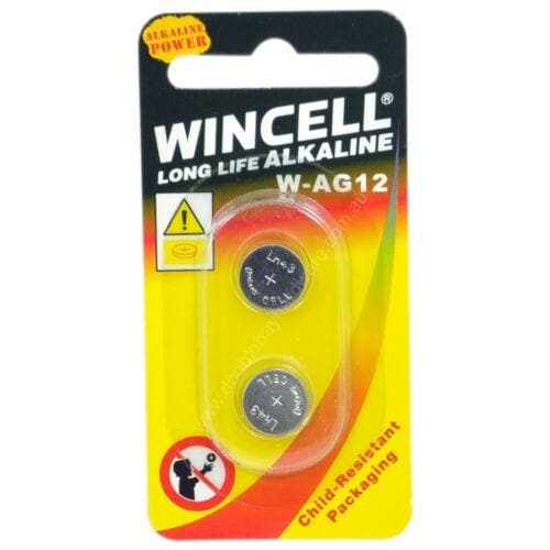 WINCELL Long Life Alkaline 1.5V Cell Battery AG12/SR43W/SR43/386/LR43 - Double Bay Hardware