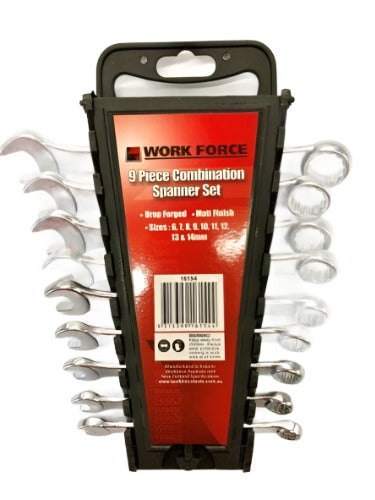 Work Force 9 Piece Combination Spanner Set 16154