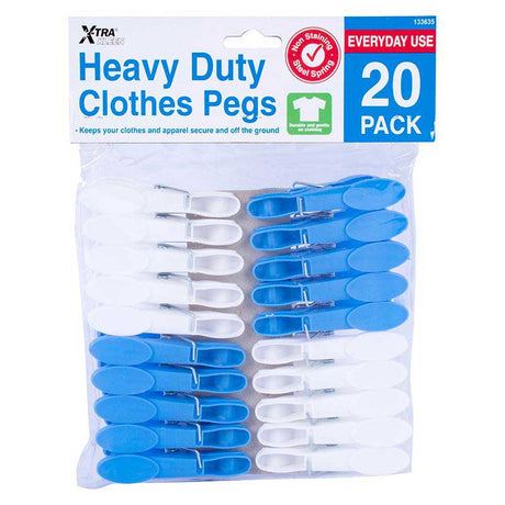 XTRA KLEEN Cloth Pegs 20Pcs 133635 - Double Bay Hardware